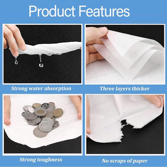 Refillable Car Tissue Holder Dispenser, Facial Tissue Travel Packs | Napkins Holder Refill, Round Tissue Box Organizer with 9 Packs Tissues Auto Travel Car Tissues Refills, 3-Ply Soft 270 Sheets - Image 5