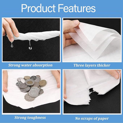 Refillable Car Tissue Holder Dispenser, Facial Tissue Travel Packs | Napkins Holder Refill, Round Tissue Box Organizer with 9 Packs Tissues Auto Travel Car Tissues Refills, 3-Ply Soft 270 Sheets - Image 5
