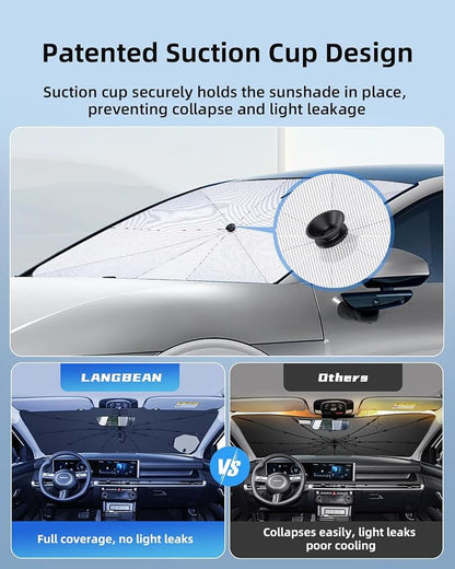 Windshield Sun Shade Umbrella for Hyundai Tucson 2026 2025-2022 | Custom Fit Front Window Sunshade, 4-Layer Heat Insulation UV Blocking Sun Visor, Keeps Car Cooler - Image 5