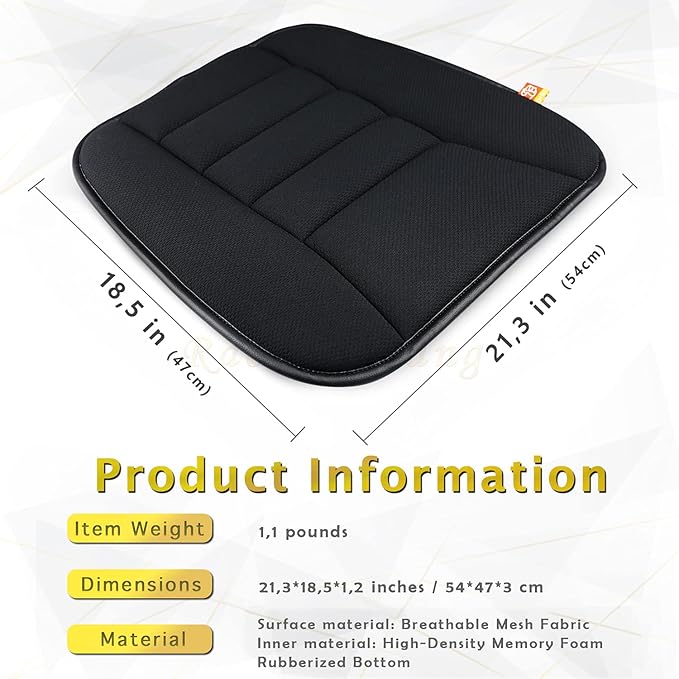 Car Seat Cushion Pad for Home Use Car Driver Seat Office Chair Memory Foam Seat Cushion - Image 4