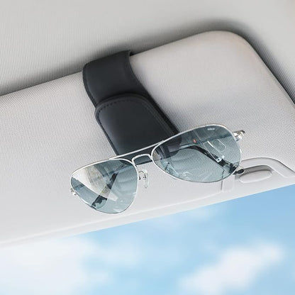 KanSmart Sunglass Holder for Car Sun Visor Magnetic Sunglasses Clip -2 Pack | sun visor organizer, ticket card clip, universal auto interior accessories, one-handed magnetic, anti-scratch,eyeglass holder - Image 8