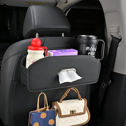 Backseat Seat Car Organizer, Multifunctional Adjustable Car Organizers and Storage, Universal Car Seat Organizer, Car Tissue Organizer with Cup Holder, Black by Unknown