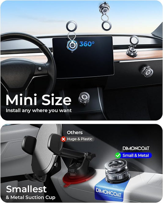 2-Pack Vacuum Magnetic Phone Holder for Car [All-Metal & 119+lbs Suction] | 360 Adjustable Suction Phone Mount for Magsafe Car Holder, [Military-Grade] Car Phone Holder for iPhone 17 Pro Max 16 15 14 - Image 2
