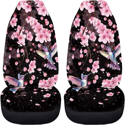 Automotive Seat Covers Hummingbird Cherry Blossom Seat Cover for Front Seats Only Universal fit for Cars, SUVs, Car Accessories Blanket Seat Protector for Women Men - Image 5