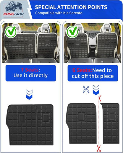 Rongtaod 2nd Row Back Seat Protector for 2021-2025 2026 Kia Sorento 6&7 Seats - Image 6