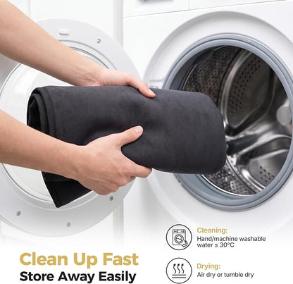 Car Seat Cover Towel, Seat Cover Protector, Waterproof Sweat Towel Seats Covers for Gym, Sports, Beach, Universal Front Seats Covers for Cars, Trucks, SUVs, Leather Seats(Gray) - Image 6