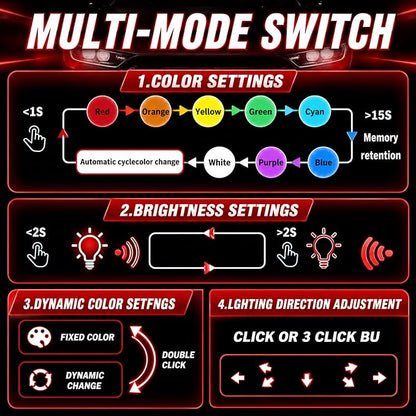Mini USB Light for Car,8 Color RGB Dynamic Interior Car Lights with Adjustable Color & Brightness,Portable USB Ambient Lighting Cars Interior Accessories for Most Vehicles - Image 6