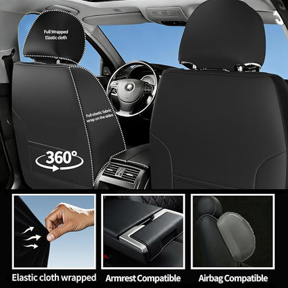 for Subaru Forester 2009-2026 Car Seat Covers, Front Pair, Red | Luxury Full Coverage Leather Seat Protectors, Waterproof Breathable, Non-Slip, Easy to Install, Airbag Compatible, All-Season - Image 7