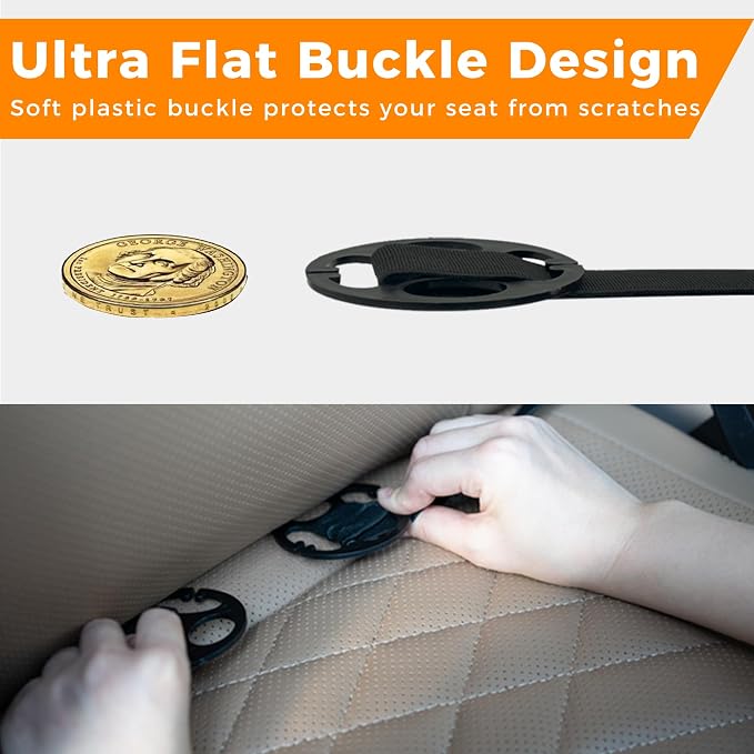 Backseat Car Organizer with Tray, 9 Storage Pockets Back Seat Protector with Foldable Tablet Holder, Waterproof Back of Seat Kick Mats for Kids Adult, Road Trip Essentials Travel 2 Pack, Black - Image 5