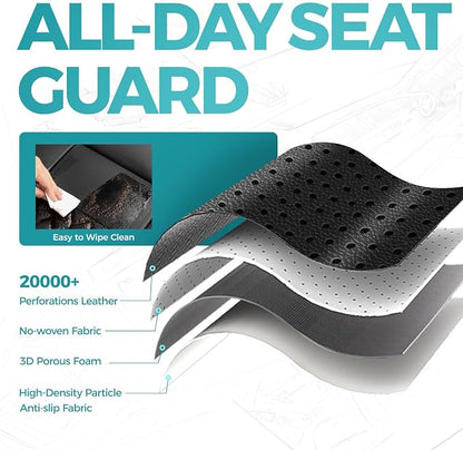 Custom Seat Covers for Toyota Camry 2025 2026 Hybrid, Black | Only Fit for Camry LE/SE 2025-2026, Full Coverage, Faux Leather, Protective, Scratch-resistant, Easy-clean - Image 4