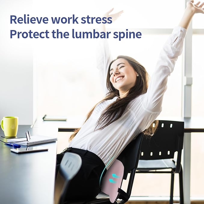 Cooling Lumbar Support Pillow for Office Chair,Memory Foam Car Back Cushion | Cool-Touch Lumbar Pillow Lower Back with Adjustable Straps, Ergonomic Chair Back Pillow for Office, Car, Gaming Chairs - Image 8