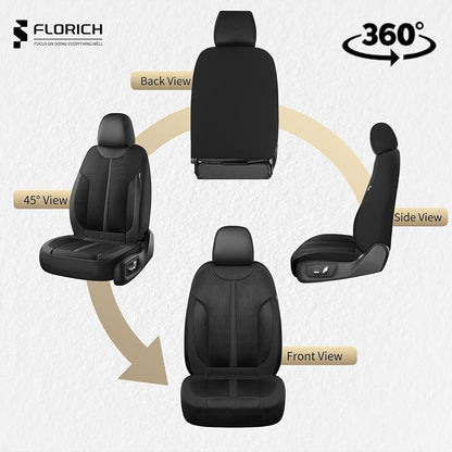 Seat Covers, Car Seat Covers Full Set, Black Seat Covers for Cars 5 Seats, Breathable Car Seat Protector, Front and Rear Car Seat Cushion, Automotive Seat Covers Universal Fit for Most Cars SUV Trucks - Image 6