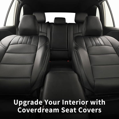 Faux Leather Seat Covers for 2022-2026 Toyota Corolla Cross Hybrid | Full Set Suv Seat Cushion for Corolla Cross L/XLE/LE,Luxury Waterproof Car Seat Protector,Factory Look,Black-Carbon - Image 3