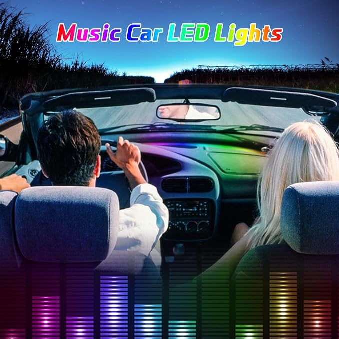 Dreamcolor Interior Car Lights - 10 in 1 LED Strip Lights with APP Control and 213 Color Modes, Decorative Neon Ambient Lighting Kits - Image 6