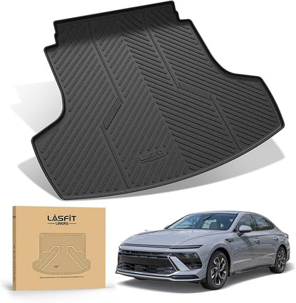 LASFIT Cargo Mat for Hyundai Sonata 2020-2026 / Kia K5 2021-2026 | All Weather TPE Custom Fit Car Trunk Mats Cargo Liners Accessories, Black - Image 9
