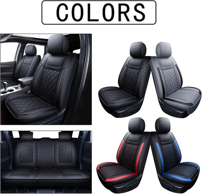 Huidasource Jeep Grand Cherokee Seat Covers, Waterproof Leather Customized Car Seat Cushion Covers, Full Set Seat Protectors Compatible with Jeep Grand Cherokee 2011-2022 (5 Pcs Full Set/Black) - Image 8