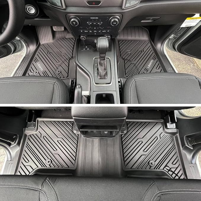 LASFIT Floor Mat for Ford Ranger 2023 2022 2021 2020 Carpet Floor SuperCrew | All Weather Full Coverage Truck Protector, Custom Fit TPE Durable Liners, Easy Clean Anti-Slip for Ranger Trucks - Image 9