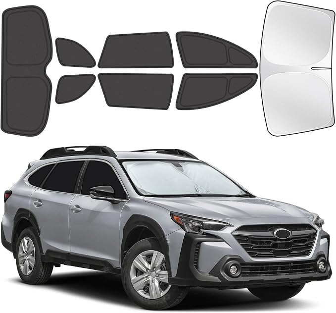 Car Window Shades for Subaru Outback 2020-2025, 8Pcs Full Window Covers | Privacy Sun Shade Set for Front Windshield Side and Rear Windows, Keeps Vehicle Cool for Camping Napping by MakeLifeBetter