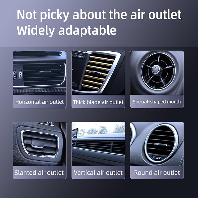 Car Air Vent Storage Bag Organizer Pocket, Sunglass Holder Car Mount Phone Holder Coin Key Card Case Organizer with Clip, Car Air Vent Phone Holder Coin Key Card Case Organizer. (Black) - Image 2