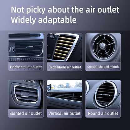 Car Air Vent Storage Bag Organizer Pocket, Sunglass Holder Car Mount Phone Holder Coin Key Card Case Organizer with Clip, Car Air Vent Phone Holder Coin Key Card Case Organizer. (Black) - Image 2
