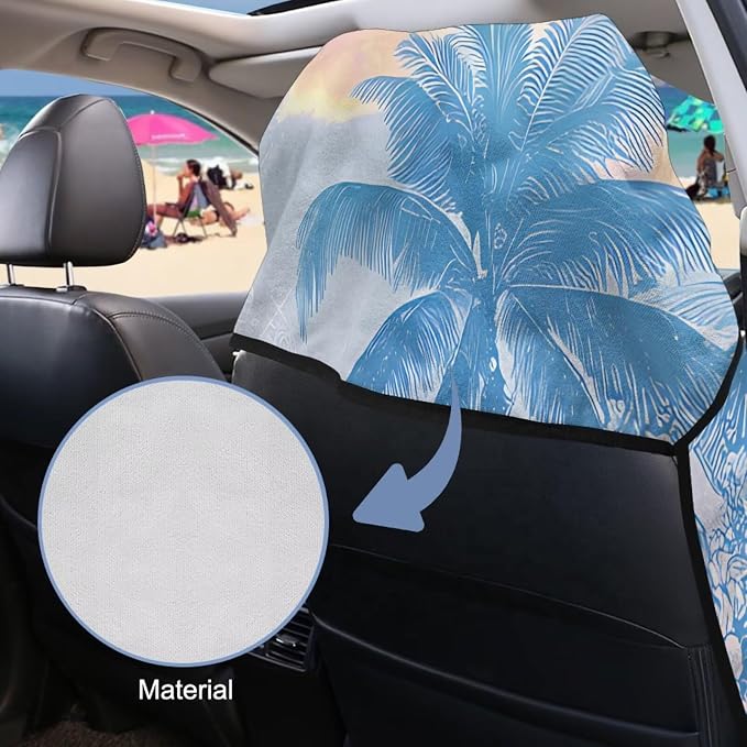 SEANATIVE Sports Towel Seat Covers for Cars - Quick-Dry Sweat Towels for Gym, Hiking & Beach with Anti-Scratch Design (Machine Washable, Universal Fit), Hawaii Sea Turtle Pattern - Image 6