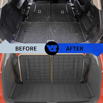Rongtaod Floor Mats Set for 2020-2026 Ford Explorer 6 Seats Captain Chairs | Trunk Mat with Backrest Mat Cargo Mat Cargo Liner TPE All Weather Back Seat Cover Protector 2025 Explorer Accessories - Image 7