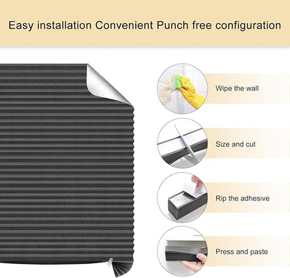Window Blinds Cordless Blackout No Drill Cut to Size Clip On Stick On Self Adhesive Temporary Blinds Pleated Paper Blinds for Windows Doors Shades for Home Nursery Bedroom Kitchen Bathroom | Non-Woven, Blackout, Easy Install, Self Adhesive, Pleated Win... - Image 3