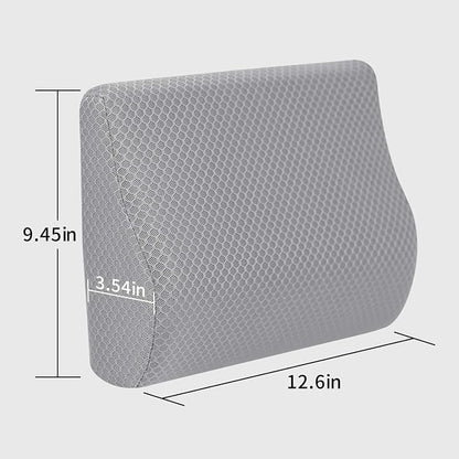 Memory Foam Lumbar Support Pillow for Car - Lower Back Support Cushion for Driving, Back Pain Relief for Car Seat, Office Chair, Wheelchair (Gray) - Image 7