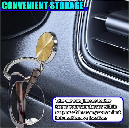 Sunglass Holder for Car Dash, Metal Auto Dashboard Eyeglass Holder Hook, Universal Vehicle Interior Hanger Accessories for Car, Home, Boat, RV, Truck, Office, Phone (Gold, 1PC) - Image 3