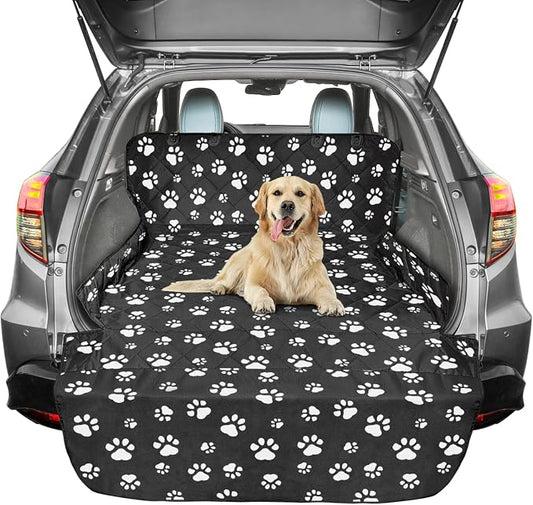 F-color SUV Cargo Liner for Dogs - Heavy Duty Trunk Cover for Midsize SUVs | Water Resistant Pet Cargo Cover with Bumper Flap, Non-Slip Trunk Mat, Dog Car Seat Cover Prevents Scratches Pet Hair Mud Dirt by F-color