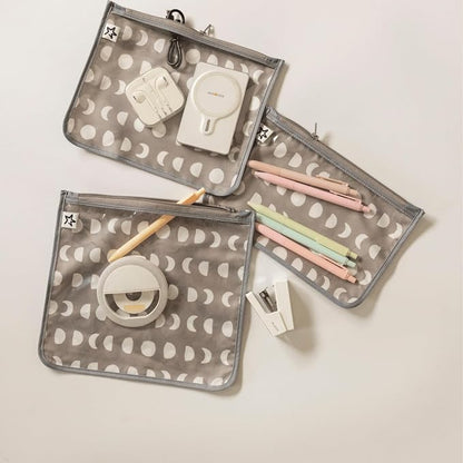 Tiny Twinkle Diaper Bag Organizing Pouches|3 Pack Mess-Proof Clear Front Travel Organizer Bags&TSA Approved Toiletry Bag Set for Baby and Mom Essentials - Image 3