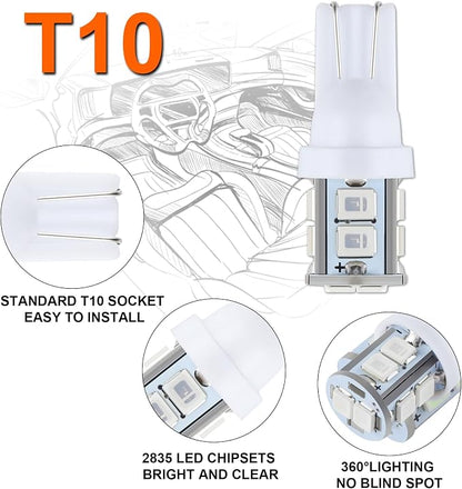 iFunyLED 24 Pieces Dome Light LED Car Interior Bulb Kit Set 194 T10 DE3175 578 31mm 42mm Bulbs Interior Replacement Lights for Car Map License Plate Door Side Marker Cornering Trunk Light - Blue - Image 6