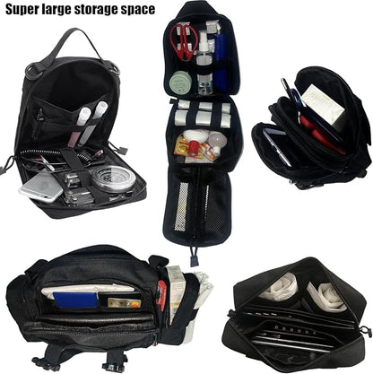 7 PACK Tactical Seat back organizer Truck organizer With 6 Detachable Pouches Universal For Car Truck Ford Jeep Military-Grade Heavier Panels With Multi-functional Packs (2 Set Black) - Image 4
