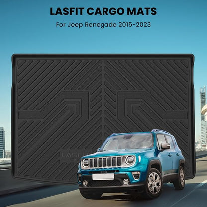 LASFIT Cargo Mat for Jeep Renegade 2015-2023 | All Weather, TPE, Custom Fit Accessories, Trunk Mat, Cargo Liner, Black - Image 8
