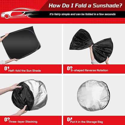 ARISMOTOR Windshield Sun Shade for Hy-undai Venue 2020-2026 | Custom Fit, Foldable, Front Window Sunshade Sun Visor Protector, Block UV Rays, Keep Car Cooler - Image 4