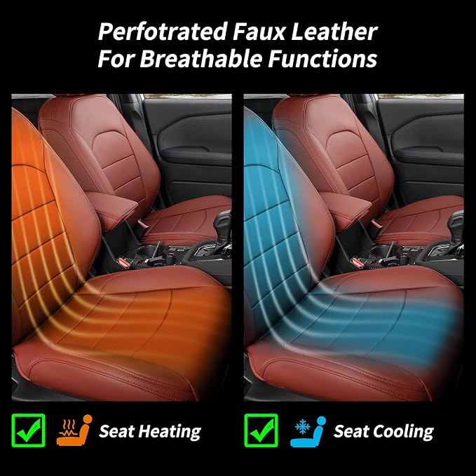 Custom Seat Covers for 2026 Subaru Forester,Rear w/No Armrest,Faux Leather | Full Set Suv Seat Cushion,Easy Installation,Factory Look,Waterproof Car Seat Protector (Wine Red) - Image 4