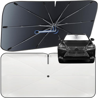 Windshield Sun Shade Umbrella for Lexus NX 2015-2021 Front Window Shield | Heat-Reflective Window Shade, Umbrella Sunshade Cover Blocks Heat, Protects Interior, Vehicle-Specific Precision Fit by Fshaanys