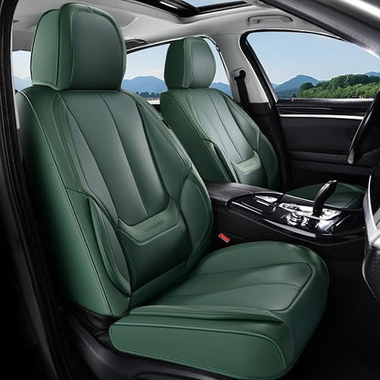 Coverado Car Seat Covers, Seat Covers for Cars, Waterproof Leather Auto Seat Protectors, Leather Car Seat Cushion, Car Interiors Accessories Universal Fit for Most Cars - Image 2