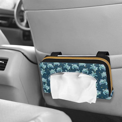 Biyejit 2 Pack Car Tissue Holder, Turtle Pattern Premium Sun Visor Napkin Case, Hanging Car Accessories Used to Organize Paper Towels and Storage Small Items - Image 4