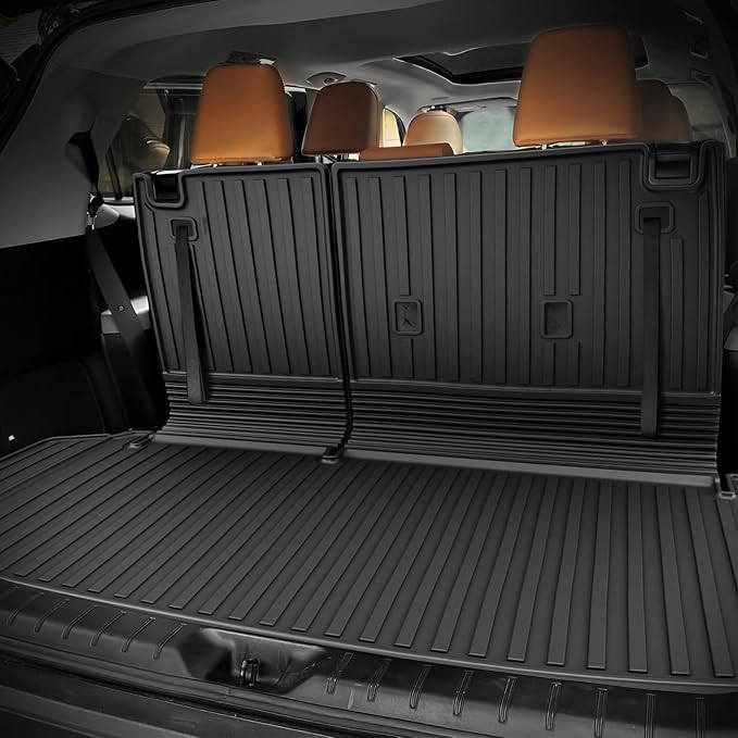 AOMSAZTO Floor Mats and Cargo Mat Compatible with 2024-2025 Toyota Grand Highlander (7 Seats Only): All Weather TPE Protection Full Set Grand Highlander Floor Liners (Not Fit Highlander) - Image 7