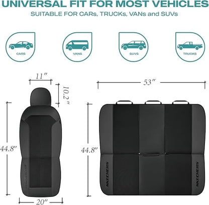 Skechers Car Seat Covers,GOGA Mat Oxford Cloth Seat Covers,Waterproof Car Seat Covers Full Sets,Automotive Universal Fit Seat Cover for Most Cars, Suvs, Trucks,Black - Image 6