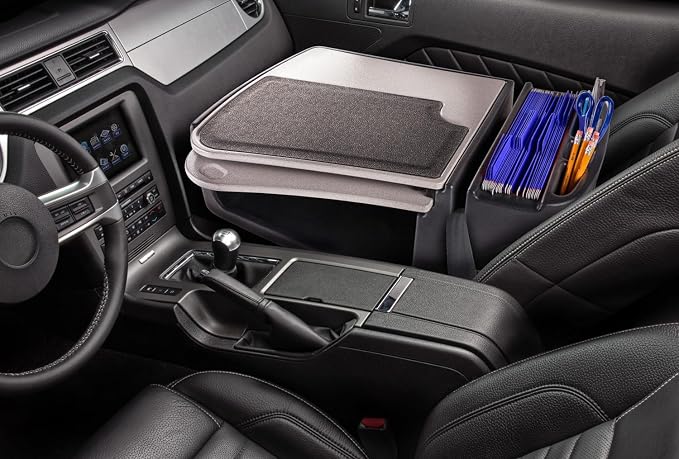 AutoExec GripMaster Car Desk for Your Vehicle Workstation and Mobile Office, Grey - Image 2