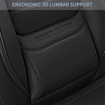 Front Car Seat Covers, 2Pcs Universal Leather Seat Covers for Cars, Full Coverage Waterproof Automotive Seat Covers, Breathable Front Seat Covers for Most Trucks, SUVs, Sedans, Black - Image 4