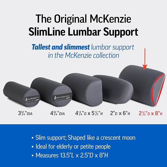 OPTP The Original McKenzie Slimline Lumbar Support, Slim Lumbar Cushion | Low back support for office chair, car seats & travel lumbar pillow, the preferred lumbar cushion by physical therapists - Image 5