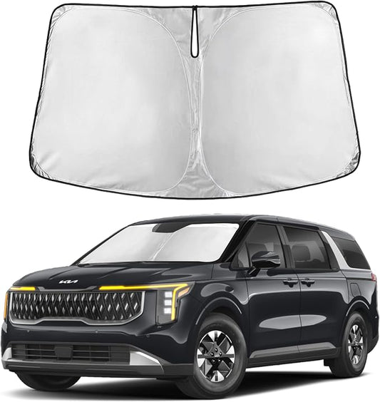 Autovir Windshield Sun Shade Fit for 2022-2024 2025 2026 Kia Carnival | Sunshade, Front Car Window Shades Sun Visor, Blocks UV Rays & Heat, Car Accessories by Autovir