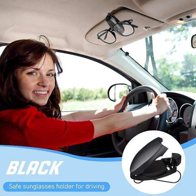 Frienda 30 Pieces Car Sunglasses Holder for Sun Visor Car Clip Bulk, Accessories Interior Eyeglasses Mount Ticket Card Clip Glasses Holder Auto Clip Holder(Black) - Image 7