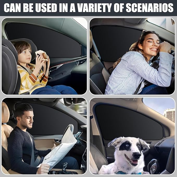 ZATOOTO Magnetic Car Window Shades for Driver Side Window, Full Blackout | Privacy, UV‑Block, Heat Insulation, Metal Frame Fit, No Adhesive, Tool-Free Install, For Travel Camp Privacy - Image 4