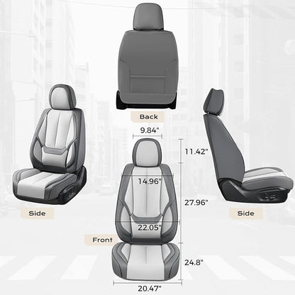 Coverado Car Seat Covers, Seat Covers for Cars, Waterproof Leather Auto Seat Protectors, Leather Car Seat Cushion, Car Interiors Accessories Universal Fit for Most Cars - Image 3