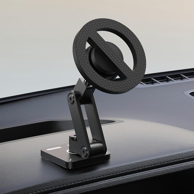 Fits MagSafe Car Mount Magnetic Phone Holder for Dashboard of Cars | All Metal, Nano-Adhesive, Strong Magnets,Flexible 3 Axis, 360° Rotation, Dash Dashboard and Screen For All Phones by VMEI