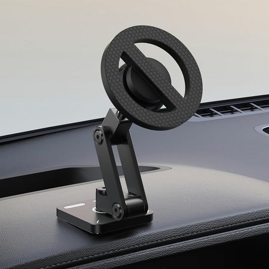 Fits MagSafe Car Mount Magnetic Phone Holder for Dashboard of Cars | All Metal, Nano-Adhesive, Strong Magnets,Flexible 3 Axis, 360° Rotation, Dash Dashboard and Screen For All Phones by VMEI
